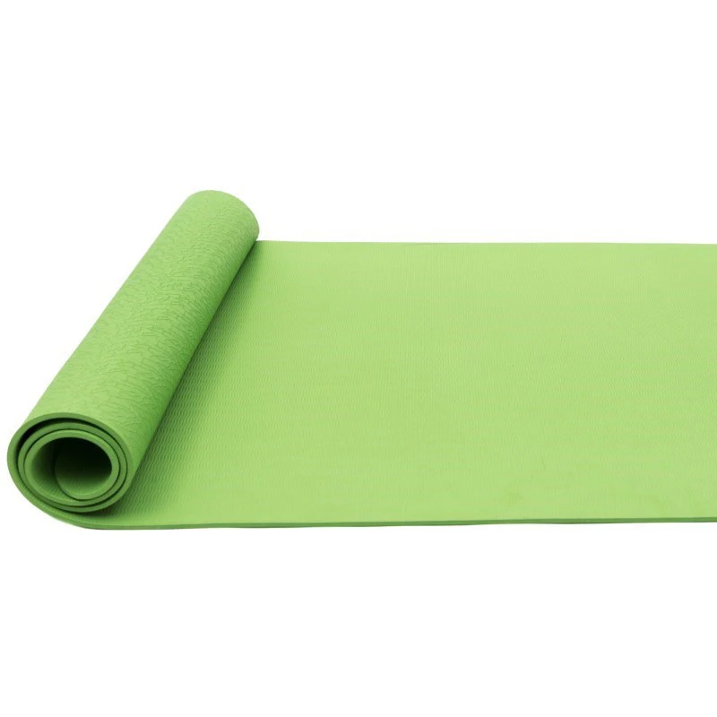 green - 61cm Качественный Экологически нетоксичный Коврик для йоги из ТПЭ толщиной 6 мм, очень длинный, шириной 183-61/80 см, нескользящий, подходит для студии йоги - Цвет: green - 61cm
