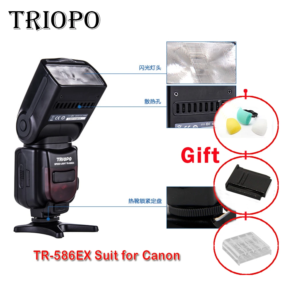 Беспроводная вспышка Triopo для камеры canon TTL 700D 550D 6D 1D Mark Yongnuo YN565EXII YN560 III IV|triopo