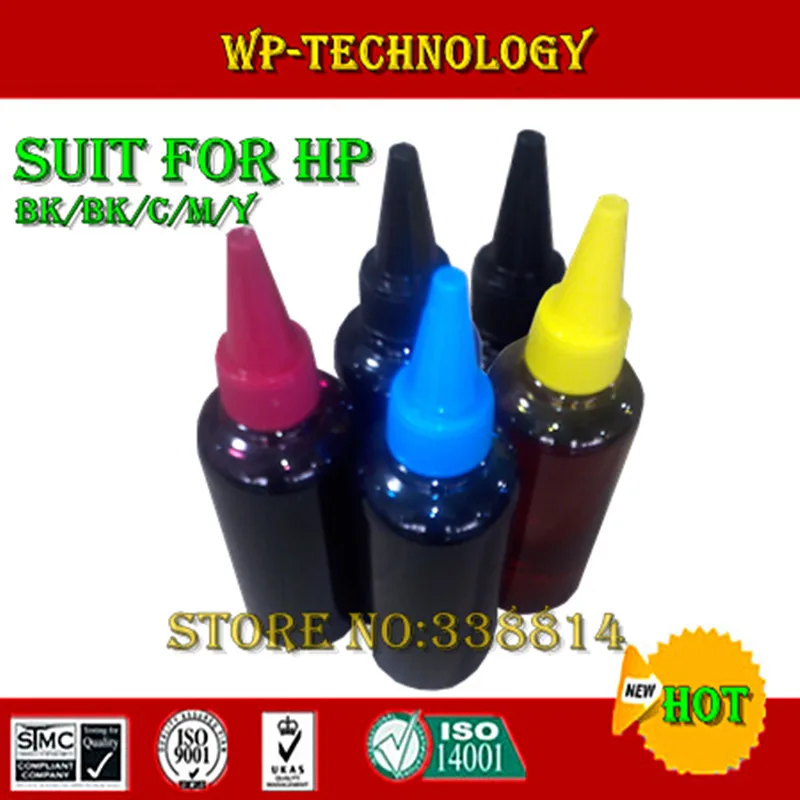 

[5color Dyebased]Compatible refill ink specialized suit for HP 5 color printer ,High quality,BK BK C M Y.