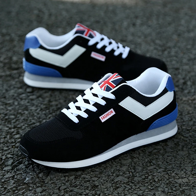 1pair New Fashion Style Sweety Running Shoes For Men Lace-up Trainers Zapatillas Casual Male Outdoor Men's | Обувь