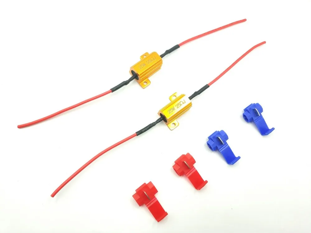 Светодиодный резистор нагрузки 6 Ом 2x25 Вт H1 H3 H4 H7 H8 H11 9005 9006 1156 1157 HID противотуманный