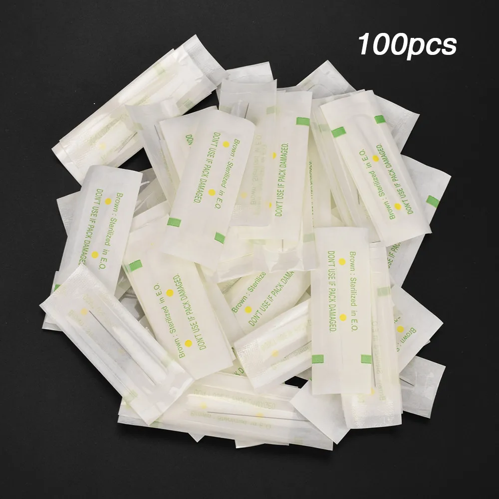 100pcs/Lot 3R Makeup Eyebrow Needles Sterilized Permanent Tattoo Needle For | Красота и здоровье