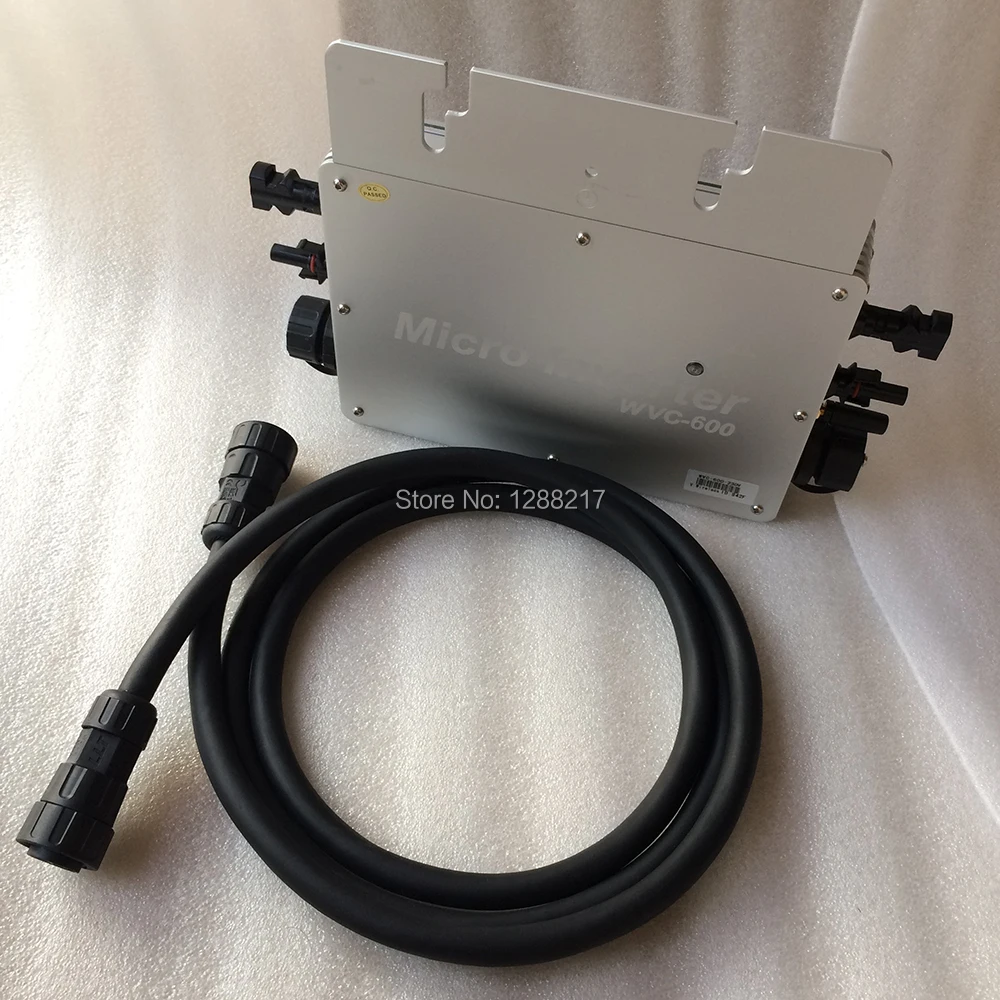 600W Solar Grid Tie Inverter Input DC22V-50V to AC110V/220V Wireless WVC Inverter with Waterproof IP65 Micro Inverter