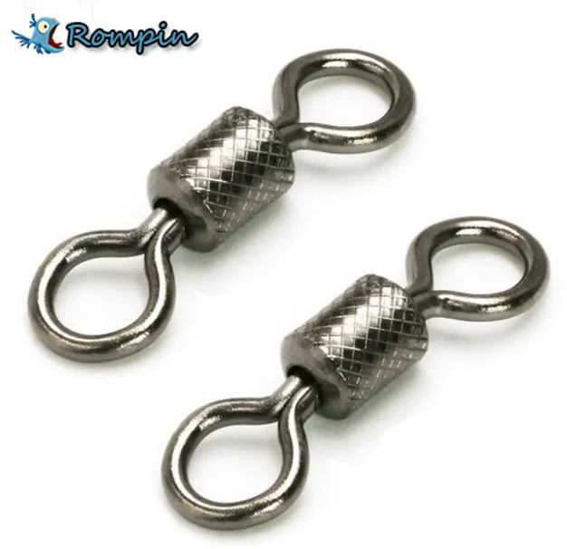 50 шт./лот, Вертлюги для рыбалки, шариковый подшипник, поворотный с безопасной защелкой, твердые кольца, вертлюг для ловли карпа, аксессуары для рыбалки