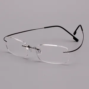 Очки для чтения Agstum без оправы, титановые гибкие ретро-очки для чтения с эффектом памяти