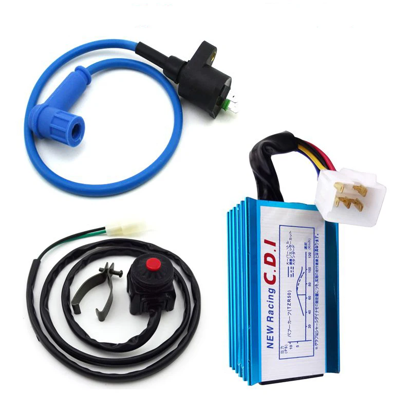 Синяя гоночная катушка зажигания + алюминиевый 5-контактный блок переменного