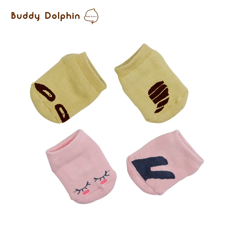 2 шт./лот Носки для новорожденных детей Infant Bebe мультфильм нескользящие носки
