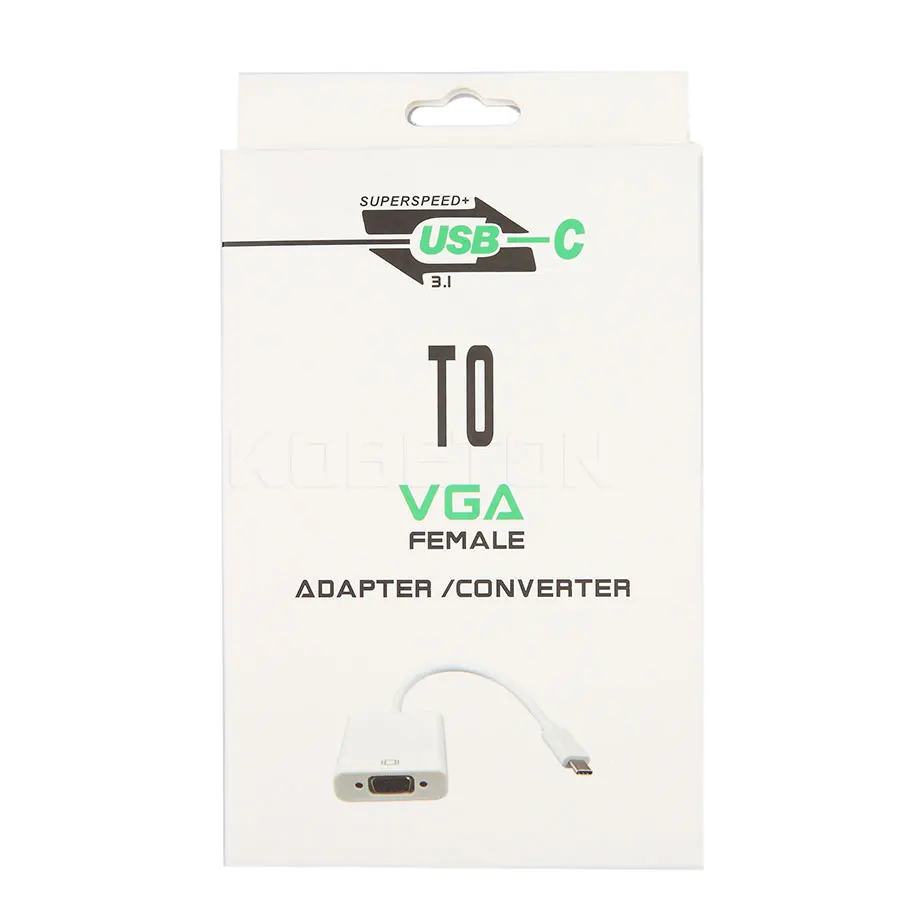 Kebidu USB 3 1 Type c to VGA конвертер Кабель адаптер для мужчин и женщин аудио кабель