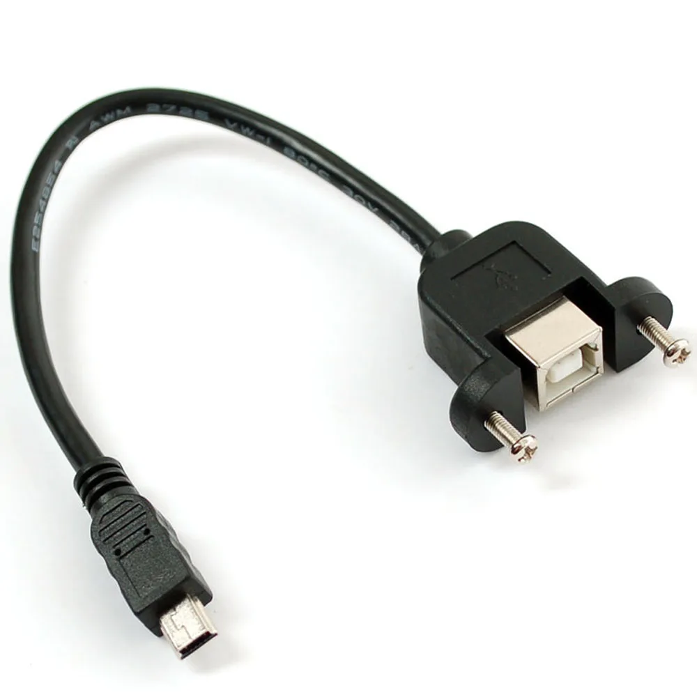 

Panel Mount USB B Female to Mini USB cable