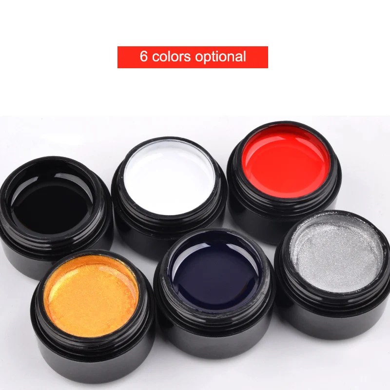 6 Styles Nail Polish Glue Gel Art Creative Painting Non-toxic Long Lasting Manicure Fashion Tool Stretch Drawing | Красота и здоровье