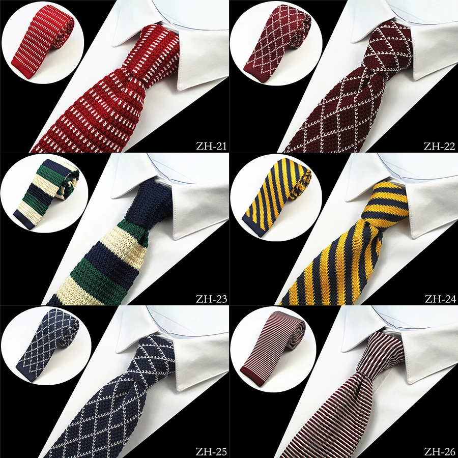 RBOCOTT мужские вязаные галстуки 5 см модные тонкие трикотажные для мужчин
