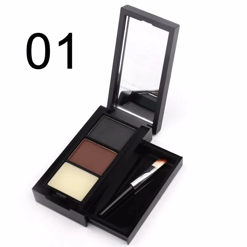 Menow Brand Colors Eyebrow with Brush Natural Three-Dimensional Waterproofing Make up Cosmetic Wholesale E15001