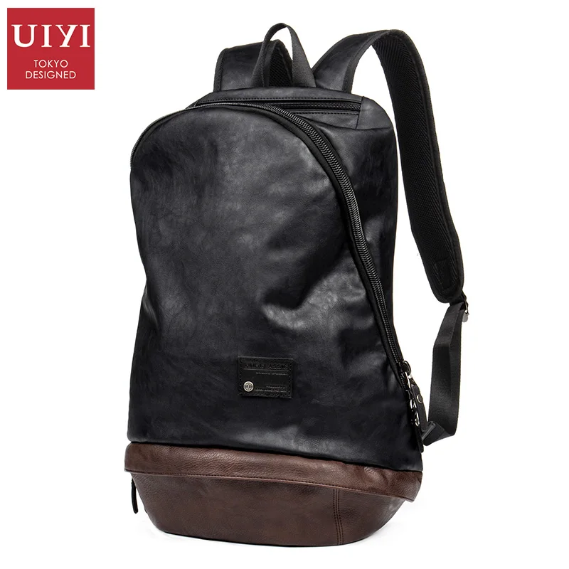 UIYI Фирменная Новинка Для мужчин рюкзак из искусственной кожи с черным пояском