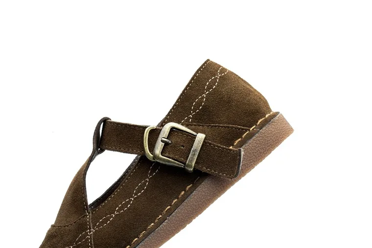 Careaymade-Low price Cow suede pure handmade Buckle Strap shoes the retro art mori girl Women's casual Flats | Обувь