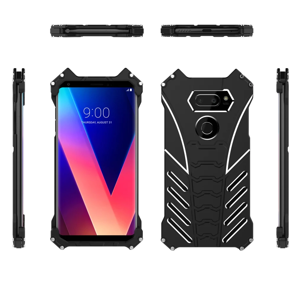 

R-just Series Luxury Aluminium Metal Phone Cases For Lg G8 Mobile Phone Cover Metal Back Case For Lg G8 ThinQ