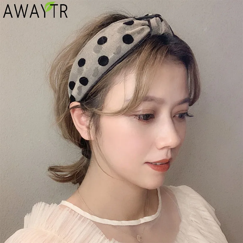 AWAYTR бархат 4 CM мягкий резинка эластичная повязка на голову для девочек широкие Пластик модные головной убор лента для волос кольца Для женщин аксессуары для волос