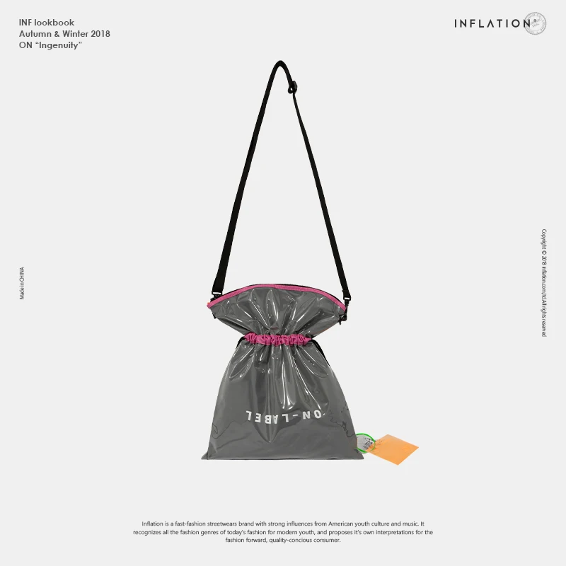 INFLATION 2018 Summer Fashion Waist Bag Unisex Fanny Pack Men's Belt Patchwork Money Phone TPU Chest 203AI2018 | Багаж и сумки