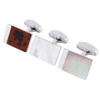 hawson trendy square cufflinks autumn popular french shirts cuff links with stone 3 colors available best jewelry for wedding
