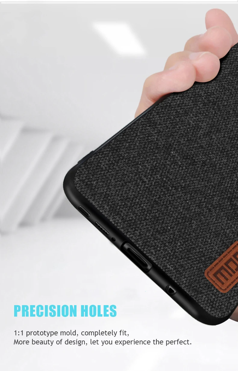 Чехол для samsung Galaxy Note 9, MOFI Galaxy Note 9, чехол на заднюю панель для samsung Note 9, силиконовый край, полное покрытие, тканевый чехол