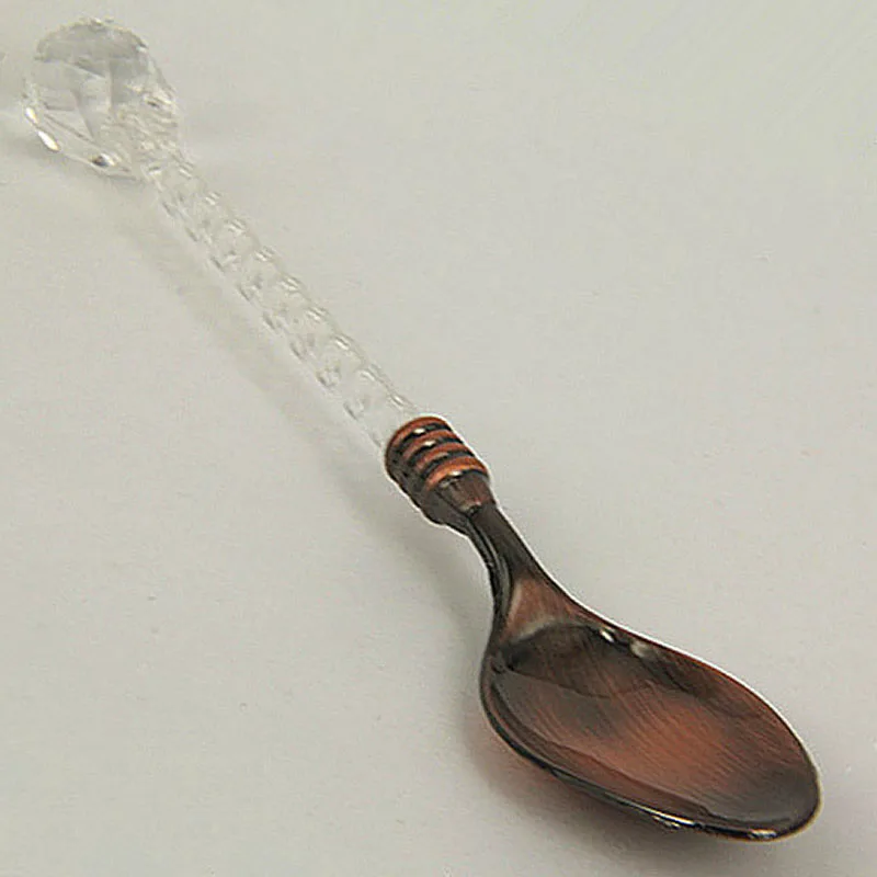 antique copper 1 шт. Ретро кофейные ложки, столовая посуда кофе чай молоко сахар чай десерт лед кремовые столовые приборы ложка кухня столовая посуда для бара - Цвет: antique copper