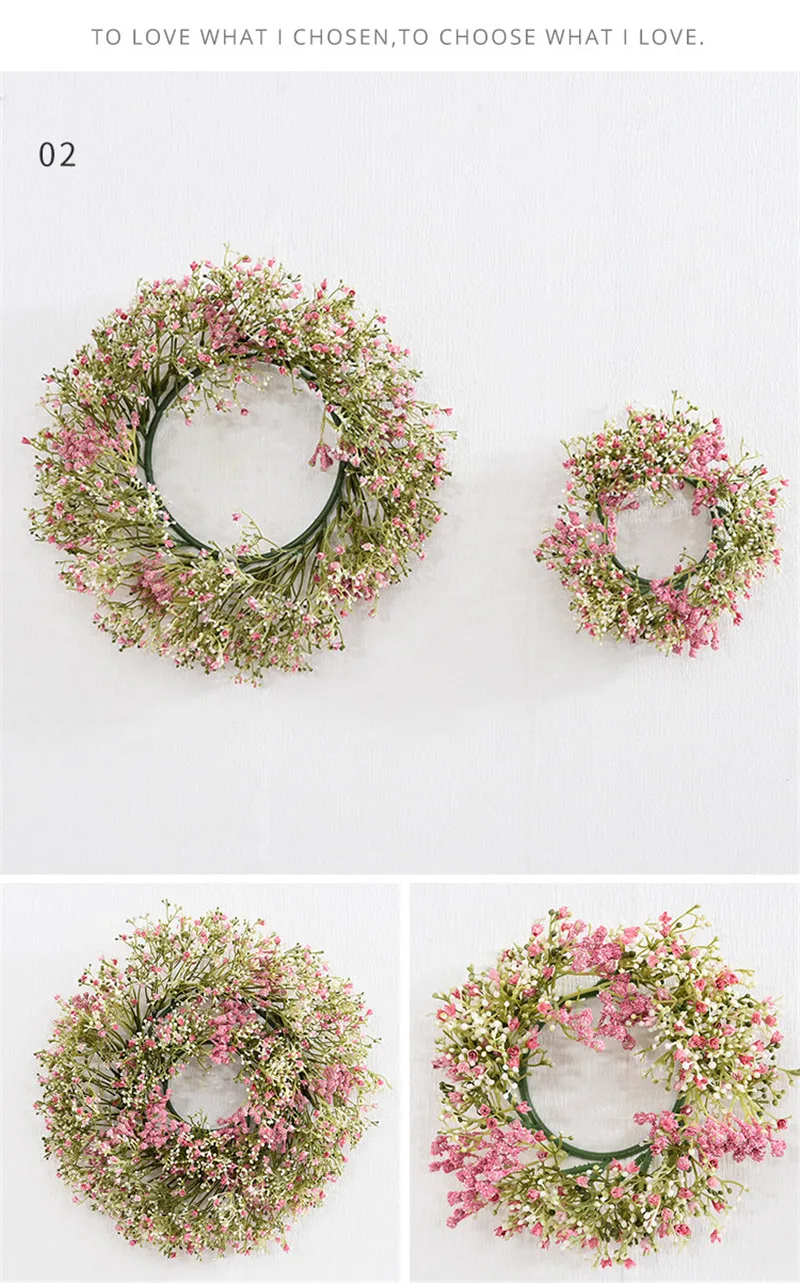 Домашние цветы цветы искусственные Gypsophila гирлянда имитация поддельный цветок Свадебный дом гостиная украшения комнатное растение стены материал подвеска дверь украшения