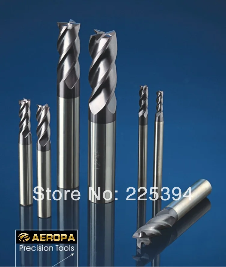 3F-1*4*3*50 твердосплавная Концевая фреза s для алюминия 3 флейты | Инструменты