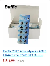 10x Buffle AG0 литий 1,5 V кнопочный элемент Батарея один Применение LR512 LR63 SR521SW 379 D379 618 часы игрушки дистанционного Камера