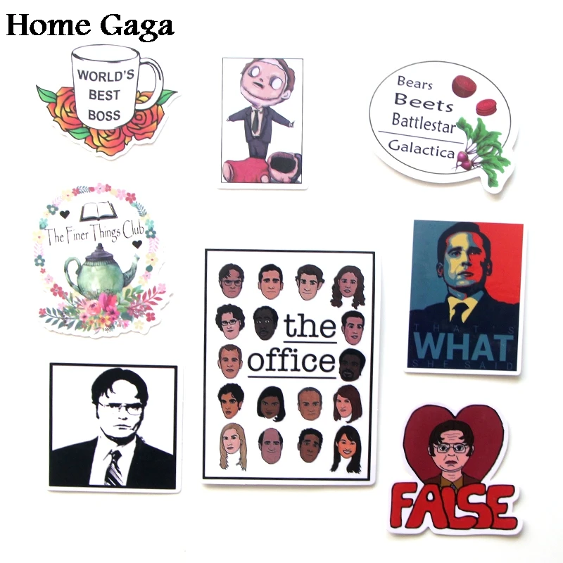 Homegaga 46 шт. Офис Дуайт Шрут diy 90s художественный принт ноутбук телефон ноутбук велосипед Скрапбукинг альбом наклейки D1763