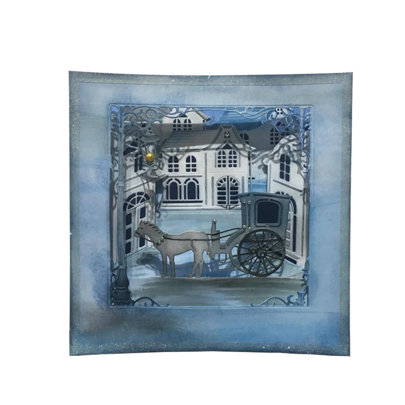 Сборка сцены умирает с рождественской тематикой для металлические высекальные