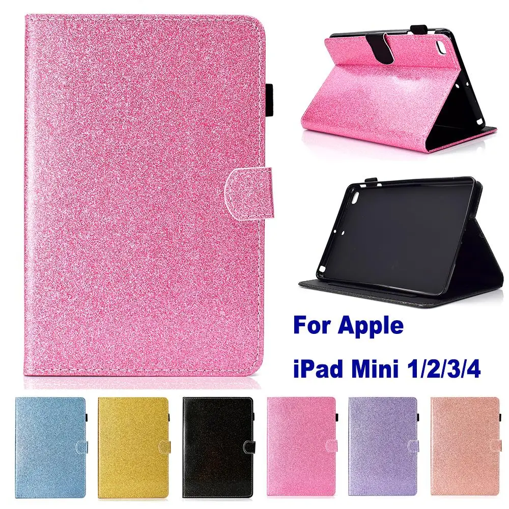 Блестящий чехол для Apple iPad Mini 1/2/3/4 mini 4 mini3 со слотом карт подставка блестящий рукав