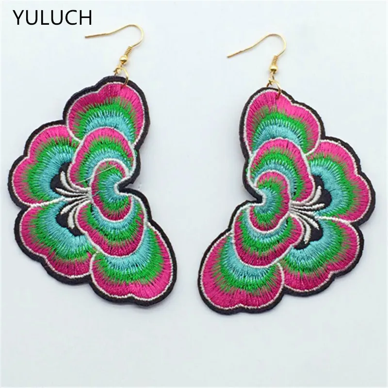 Парные/партия подвески с вышивкой и жемчугом|earrings fashion|fashion earringscloth earrings |