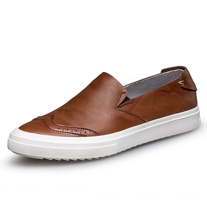 Мокасины мужские из натуральной кожи туфли ручной работы дышащие удобные лоферы