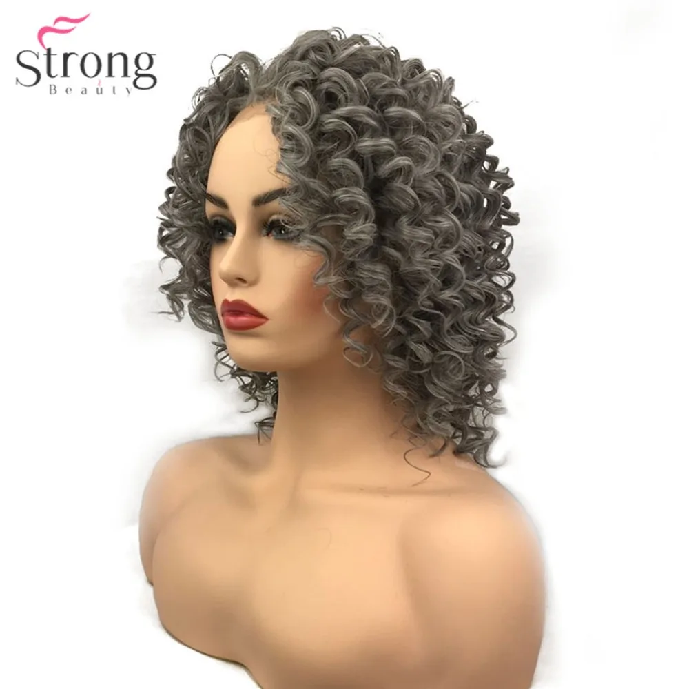 StrongBeauty Женские синтетические кружевные передние парики серые/светильник