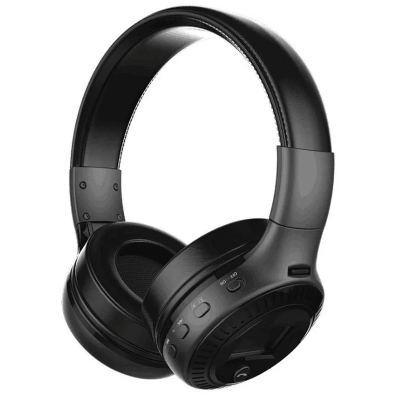 Bluetooth наушники с активным шумоподавлением. Наушники с микрофоном. Качественный бас. Встроенный адаптер SD/TF карты, FM приемник