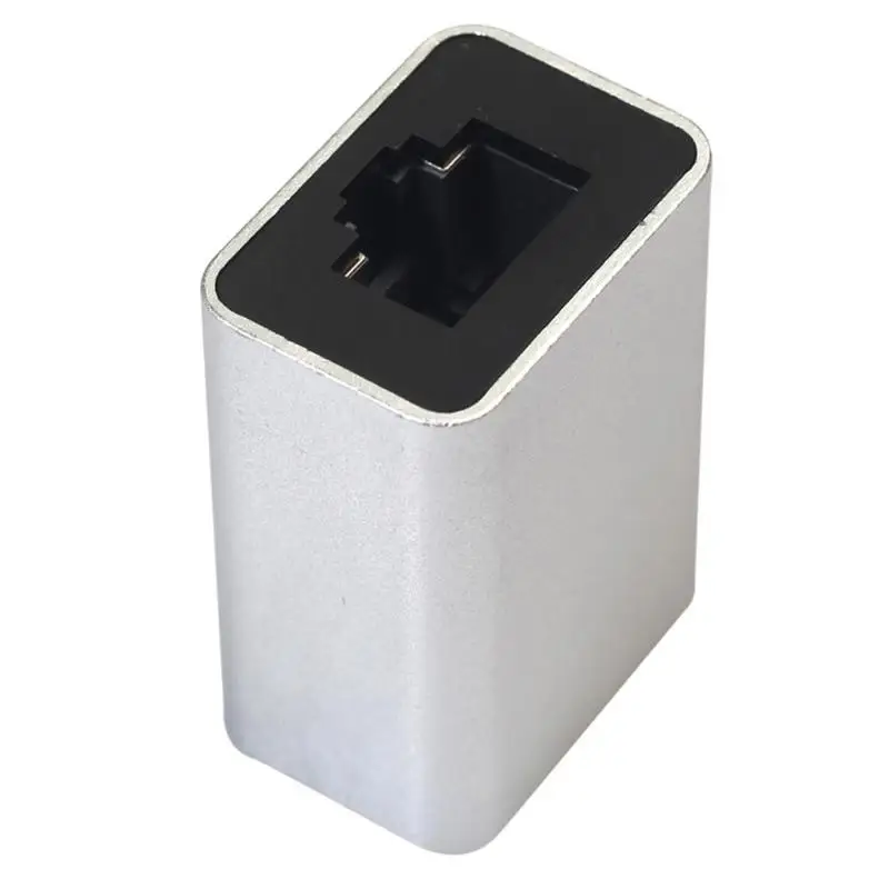 Алюминий Cat6 RJ45 8P8C муфта Женский Сетевой удлинитель в линии адаптер черный/серебристый ноутбук маршрутизатор передачи инструмент