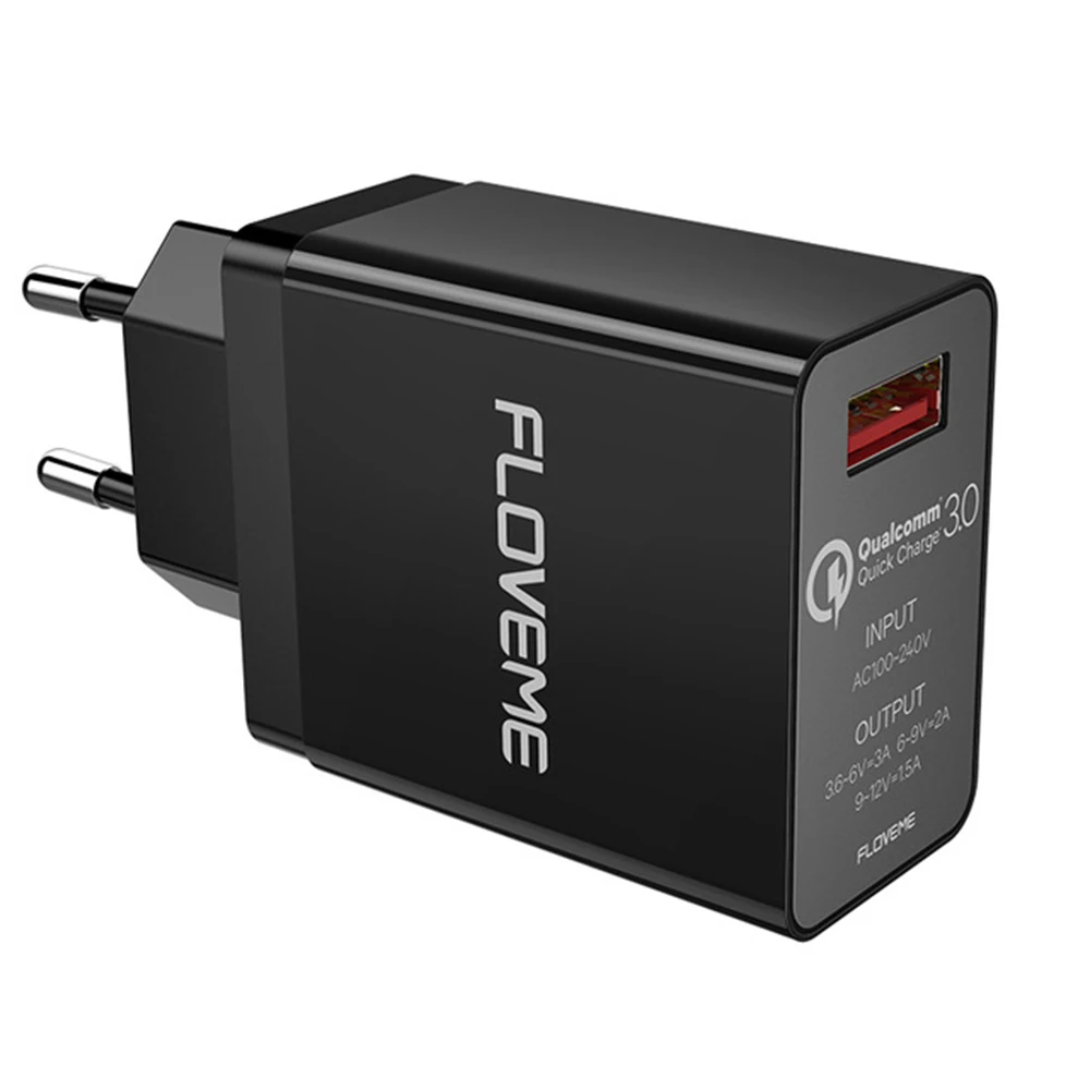 FLOVEME Новинка 18 Вт Быстрая зарядка 3,0 USB зарядное устройство настенное зарядное устройство для телефона для iPhone samsung S8 S9 Xiaomi huawei быстрое зарядное устройство для телефона