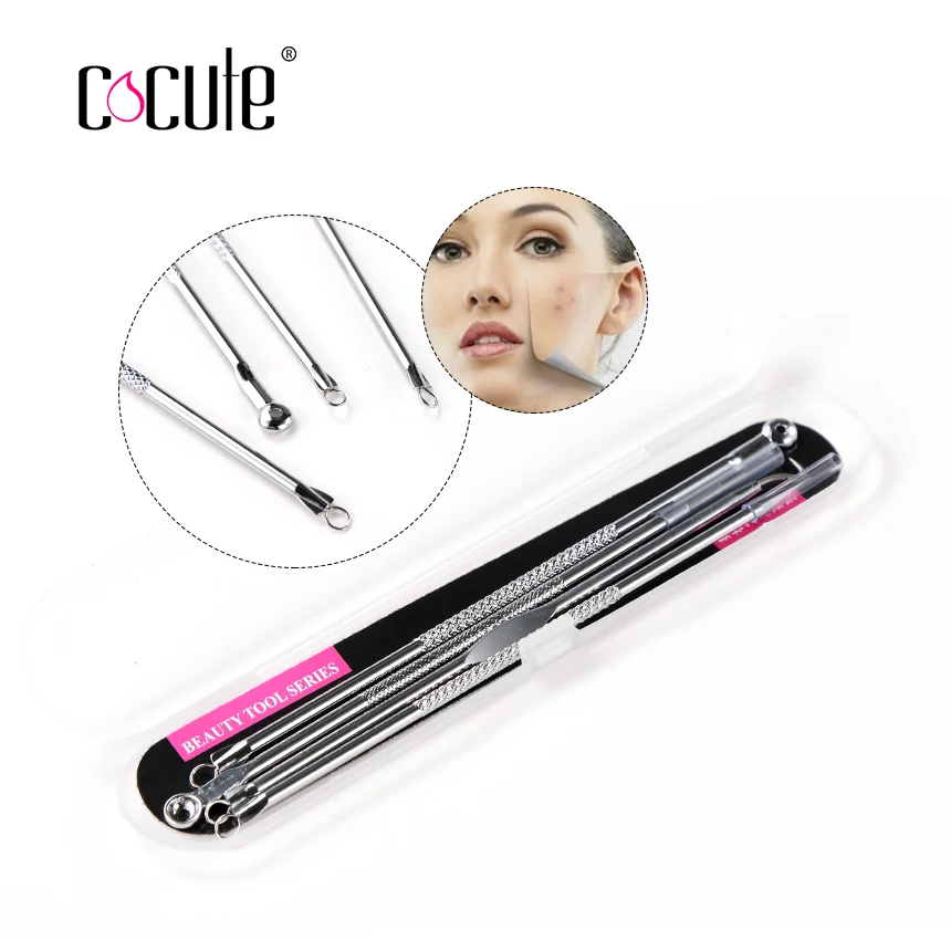 4PCS/lot Acne Removal Needle Pimple Remover Treatment Black Extractor | Красота и здоровье