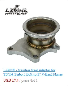 LZONE-нержавеющая сталь 304 T3 T3/T4 турбо коллектор Впускной фланец JR4808-SS