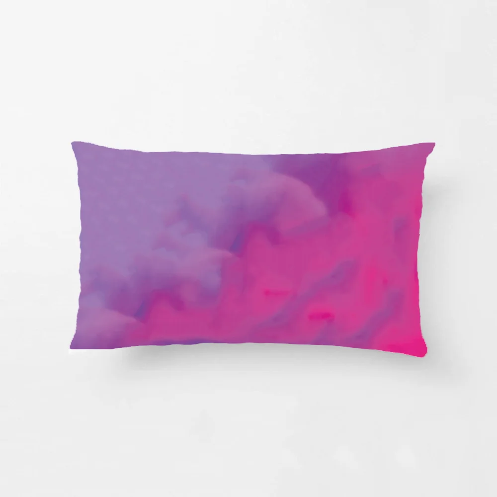 Двусторонняя декоративная подушка с принтом градиентный цвет наволочка