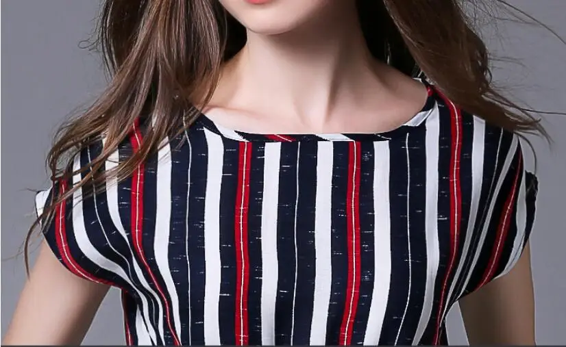 Длинное летнее платье в полоску vestidos mujer офисное украинском стиле Longue Femme