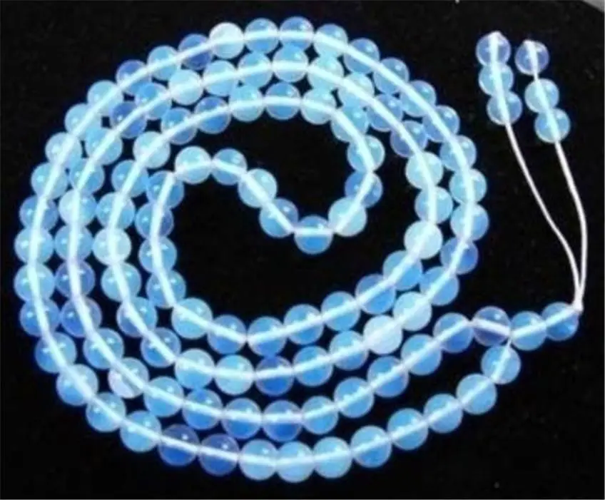 

J0035 8mm Charming 108 Tibet buddhist moonstone prayer beads Necklace