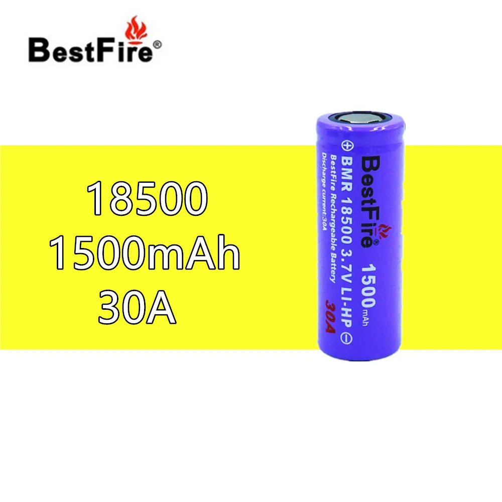 BESTFIRE IMR 18500 1500 мА/ч 30A с плоским верхом Перезаряжаемые Lithiun Батарея для модулем vamp