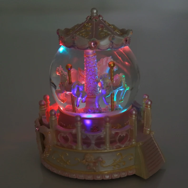 Снежный хрустальный шар музыкальная карусель шкатулка креативный подарок на