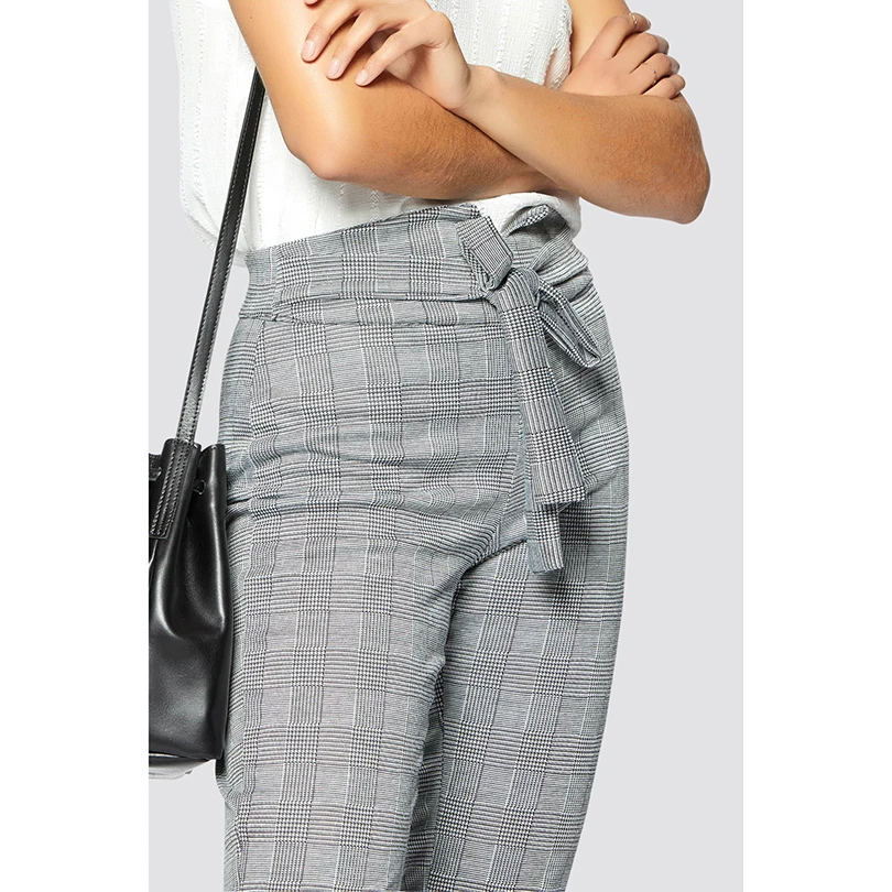 2019 Harem Pants Casual Slim Plaid Thin For Women High Waist Pencil | Женская одежда