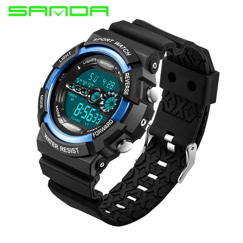 SANDA часы женские мужские Топ люксовый бренд спортивные цифровые светодиодные