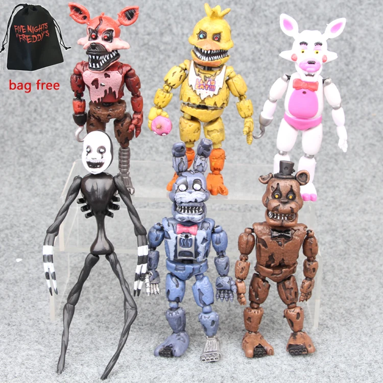 6 шт./компл. Five Nights At Freddy's Action фигурка 14 5 17 см Бонни Фокси фадди медведь страшная