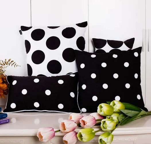 Современная Минималистичная черно белая наволочка для подушки Геометрическая в