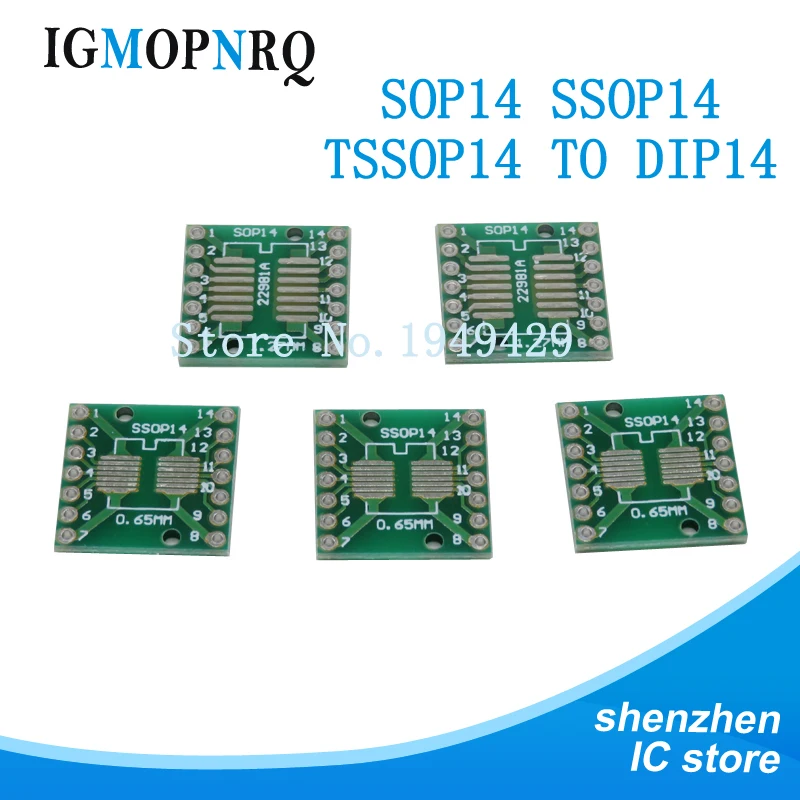 10 шт. TSSOP14 SSOP14 SOP14 SMD в DIP14 IC адаптер конвертер гнездо плата модуль адаптеры
