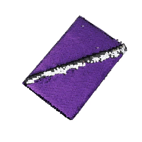 purple silver Дневник с блестками в виде единорога, русалки, блокнот, блестящий блокнот, школьные офисные канцелярские принадлежности, школьные принадлежности - Цвет: purple silver
