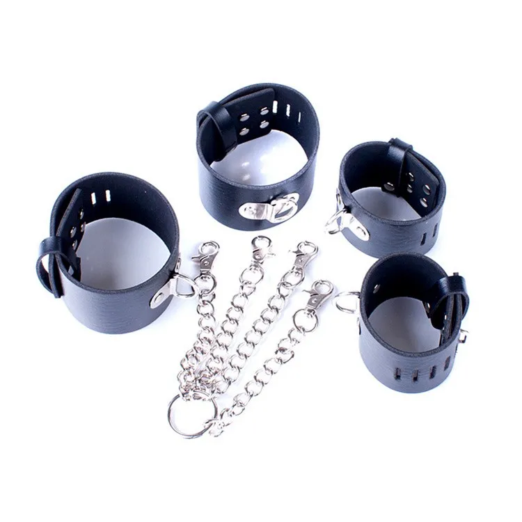 Из искусственной кожи рук манжеты и лодыжки с поперечным Ремешком фут фетиш бдсм